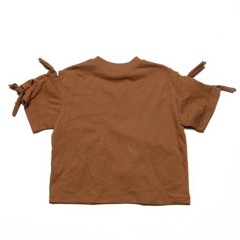 【S/M】袖リボンTシャツ 3524506W